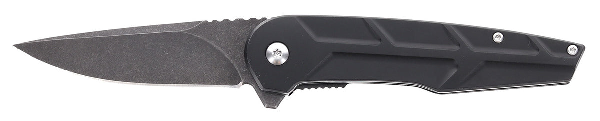 Schrade 1159329 Reckon 3.25" Folding Plain Drop Point D2 Steel Blade 4.40" Black Aluminum Handle Knife