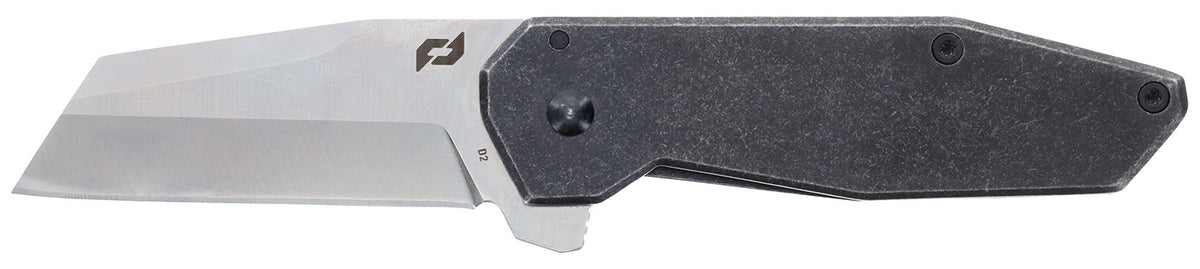 Schrade 1182277 Slyte Compact 2.40" Folding Satin D2 Steel Blade 3.50" Dark Stonewash Stainless Steel Handle