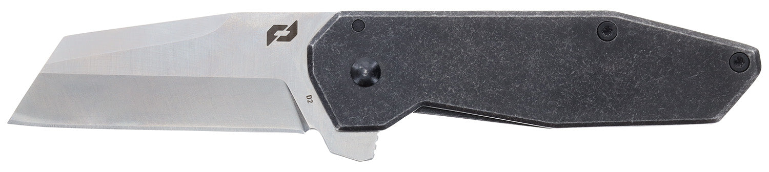 Schrade 1182277 Slyte Compact 2.40" Folding Satin D2 Steel Blade 3.50" Dark Stonewash Stainless Steel Handle