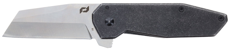 Schrade 1182277 Slyte Compact 2.40" Folding Satin D2 Steel Blade 3.50" Dark Stonewash Stainless Steel Handle
