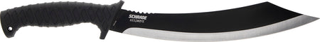 Schrade 1182527 Decimate Parang 11.75" Fixed Plain Black Oxide 3Cr13 Blade Rubber Overmold Handle with Sheath