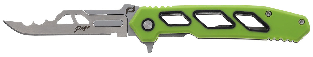 Schrade 1197645 Isolate Enrage 7 2.60" Scalpel Folding Knife Satin 420A Steel Green Carbon Fiber Handle Includes Sheath