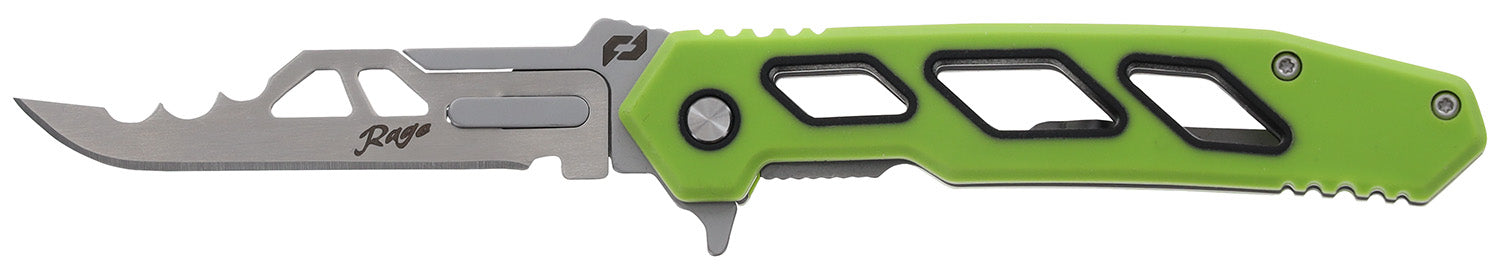 Schrade 1197645 Isolate Enrage 7 2.60" Scalpel Folding Knife Satin 420A Steel Green Carbon Fiber Handle Includes Sheath