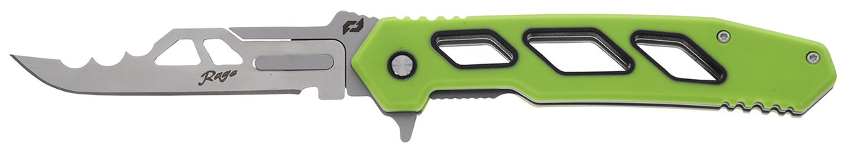 Schrade 1197646 Isolate Enrage 8 3" Scalpel Plain Satin 420A Steel Green Carbon Fiber Handle with Removal Tool/Case/Sheath