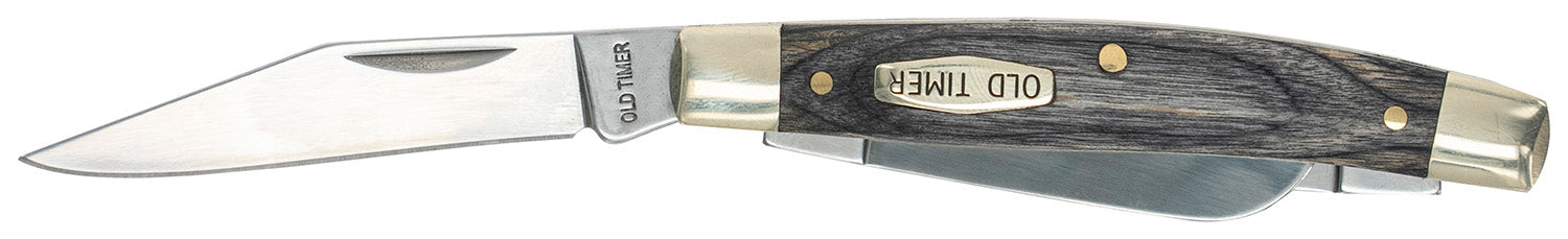 Old Timer Heritage Middleman 340T 1149100 Folding Multi-Blade Knife D2 Steel Gray Laminate Handle