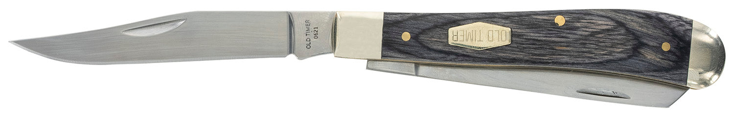 Old Timer Heritage Series 940T Trapper Folding Knife 1135990 3" D2 Blade Gray Wood Laminate