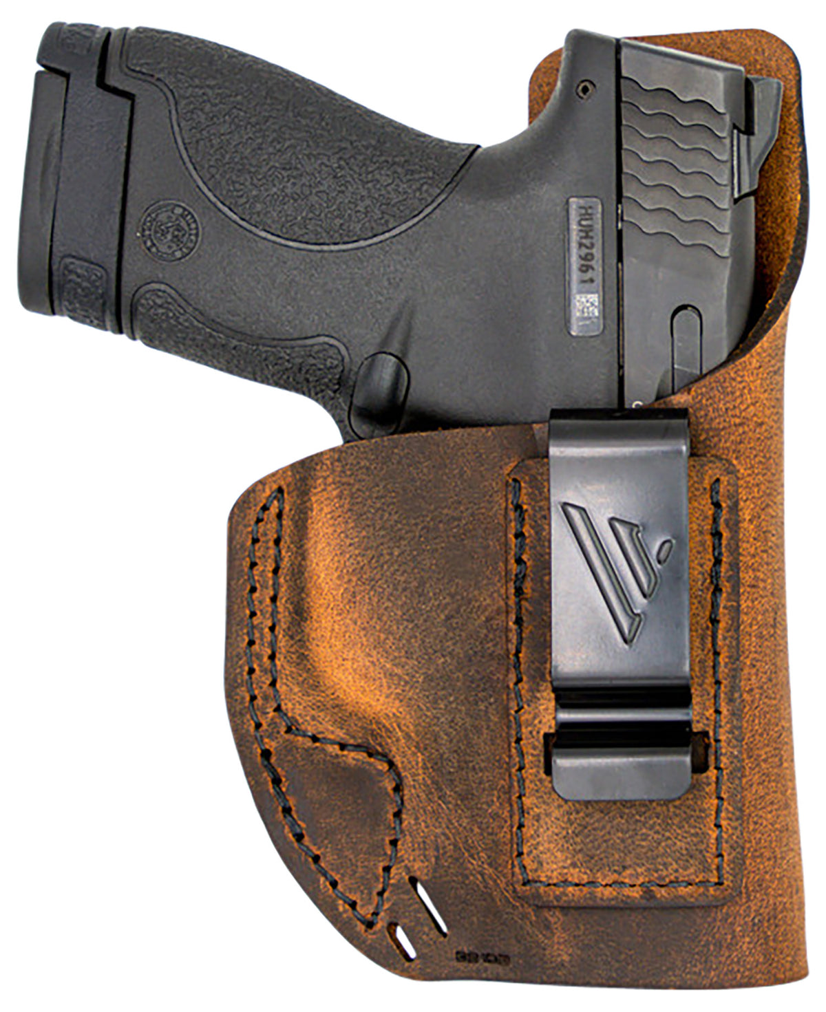 Versacarry 32101 Element Brown Leather IWB Belt Clip Holster Size 01