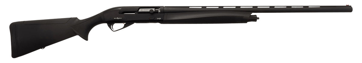 Silver Eagle Arms CAR12128BLK Carlyle Full Size 12 Gauge Semi-Auto 3" 4+1 28" Black Cerakote Vent Rib Barrel, Black Steel Receiver, Fixed Black Synthetic Stock, Right Hand
