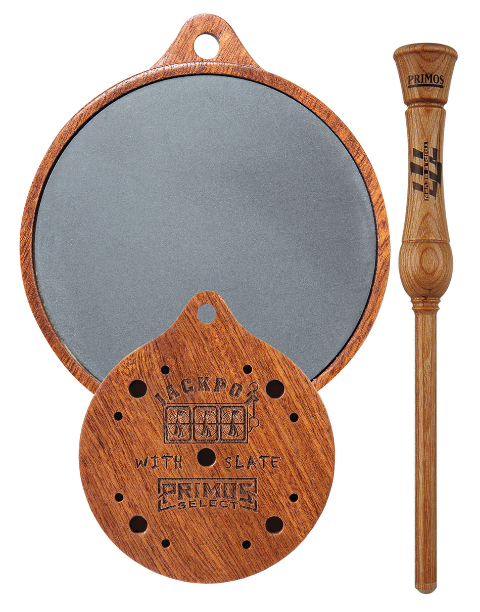 Primos Jackpot Striker Turkey Call with Pennsylvania Slate, One-Piece Hardwood Striker