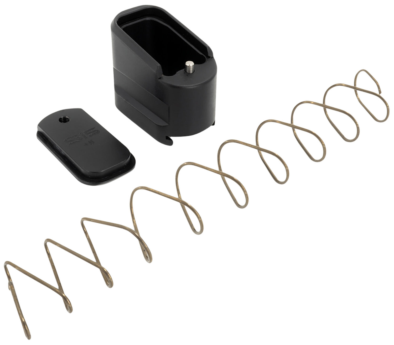 Shield Arms SAS15ME5BLK S15 +5rd Mag Extension, Black Anodized Aluminum