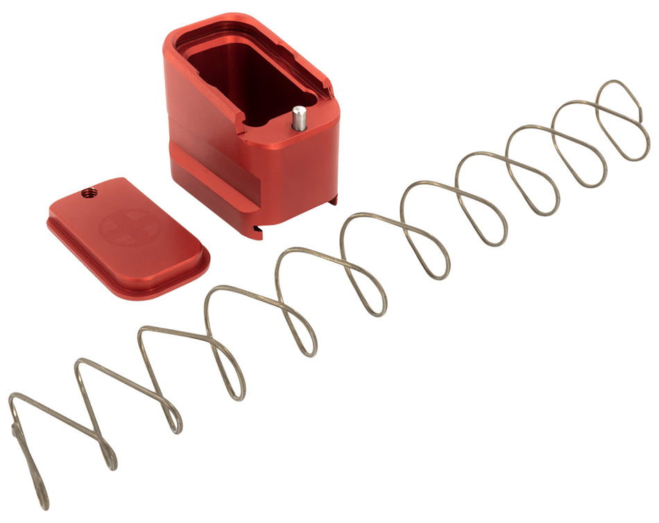 Shield Arms G19ME5RED Glock 19/23 +5rd Magazine Extension, Red Anodized Aluminum