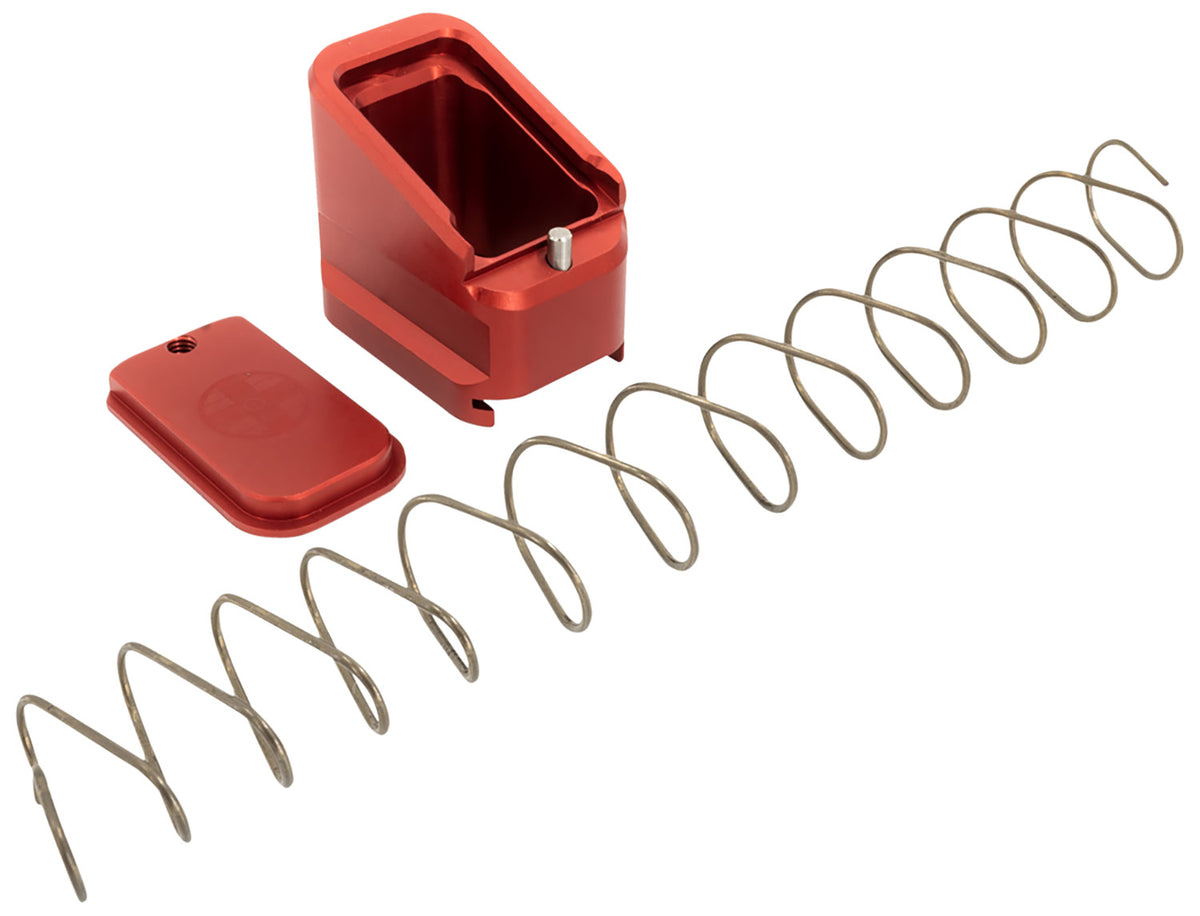 Shield Arms CZP10CME5RED CZ P10-C/P07 +5rd Magazine Extension, Red Anodized Aluminum