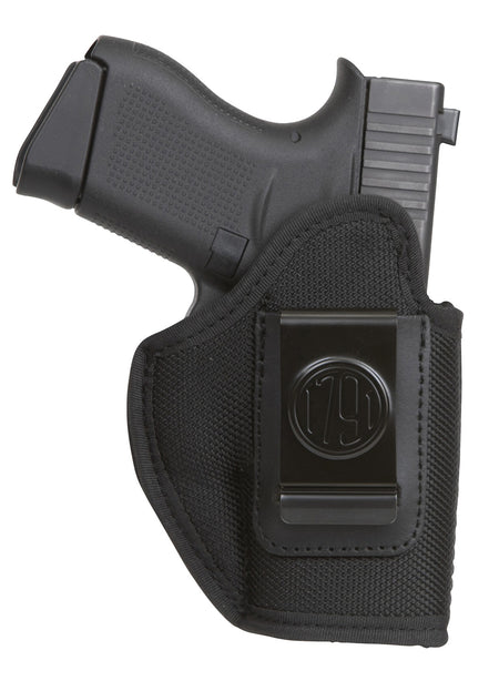 1791 Gunleather Premium Nylon Size 03 IWB Right Hand Holster Black Nylon Belt Clip Fits Glock 42 43 43X