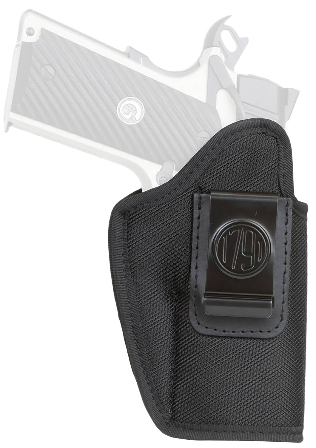 1791 Gunleather Premium Nylon Size 04 IWB Left Hand Holster Black Nylon Clip Fits S&W M&P Shield EZ