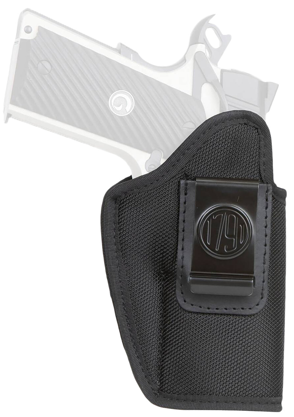 1791 Gunleather Premium Nylon Size 04 IWB Left Hand Holster Black Nylon Clip Fits S&W M&P Shield EZ