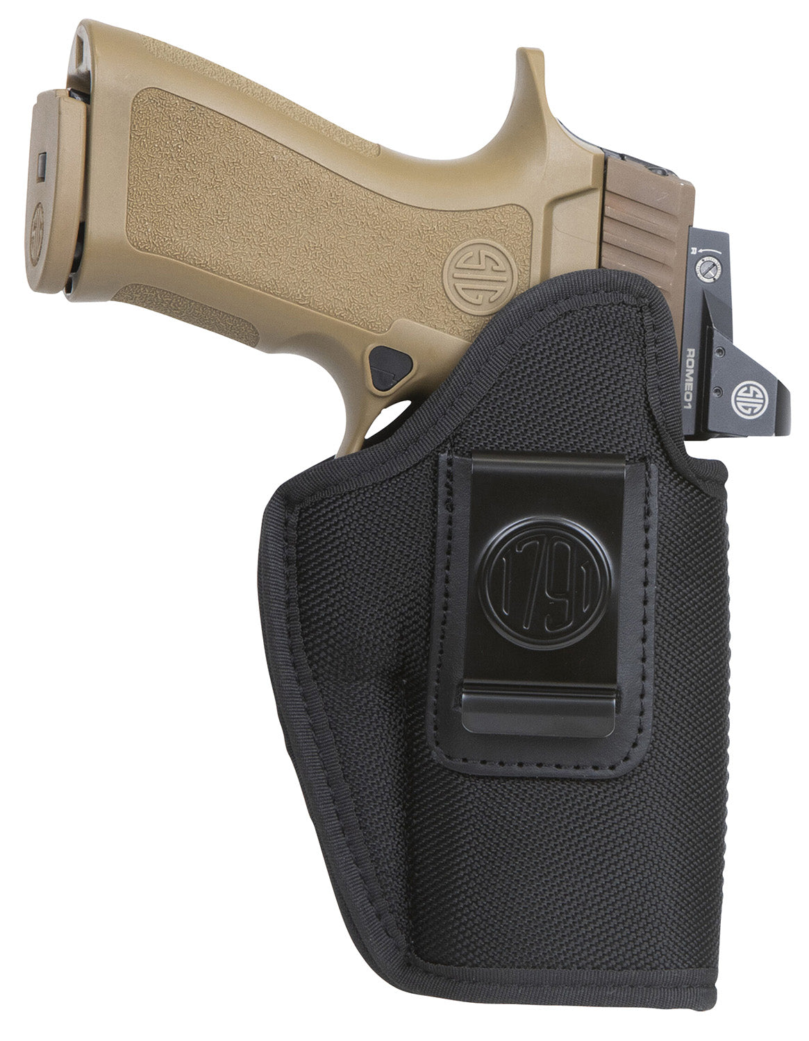 1791 Gunleather Premium Nylon Size 05 IWB Left Hand Holster Black Nylon Clip Fits Ruger American P95