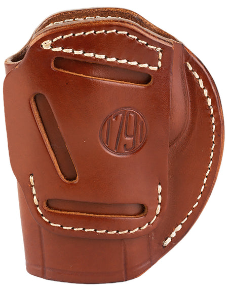 1791 Gunleather 3-Way IWB OWB Leather Belt Loop Holster Size 06 Classic Brown Ambidextrous Fits Glock 17