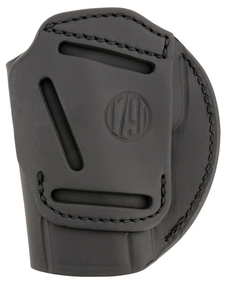 1791 Gunleather 3-Way IWB OWB Leather Belt Loop Holster Size 06 Black Ambidextrous Fits Glock 17 22