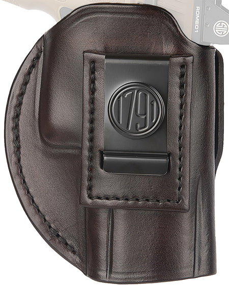 1791 Gunleather 4-Way IWB OWB Holster Size 06 Signature Brown Leather - Compatible w/ Glock 21 and Sig P225 Right Hand