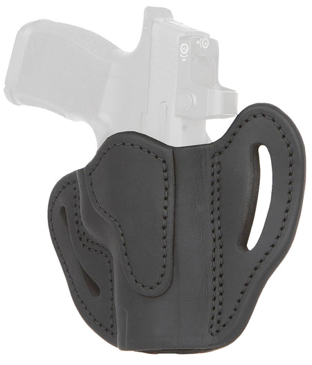 1791 Gunleather Optic Ready OWB Compact Belt Slide Holster Stealth Black Leather - Compatible w/ Sig P365XL and Glock 48 RH