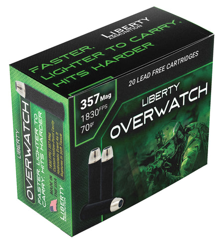 Liberty Ammunition OverWatch Open Cavity Design 70 Grain .357 Magnum 1830 fps
