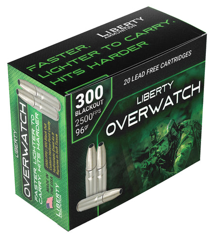 Liberty Ammunition OverWatch Open Cavity Design 96 Grain .300 AAC Blackout 2500 fps