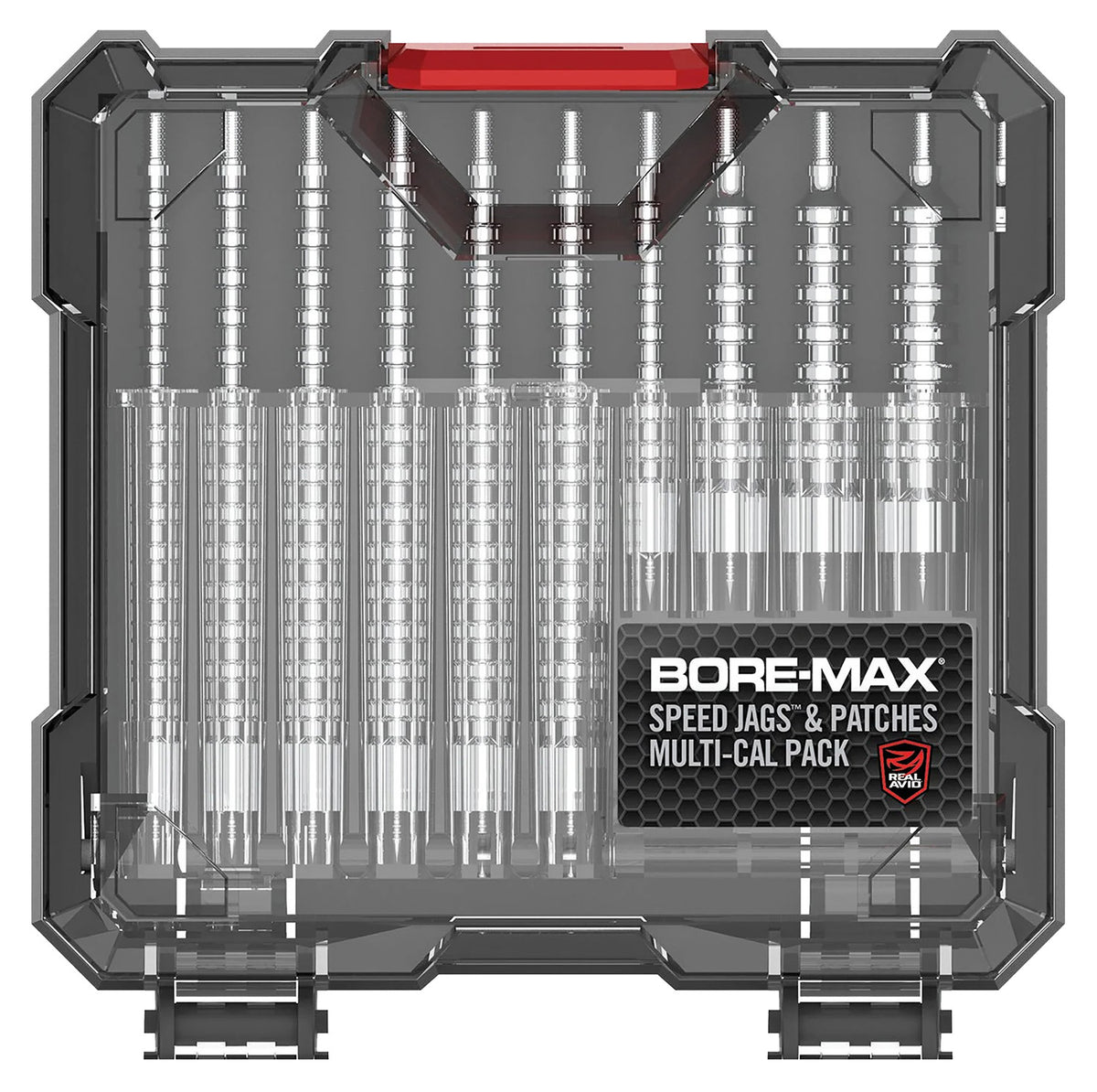 Real Avid Bore-Max Jag & Patch Cleaning Set Nickel-Plated Multi-Caliber 3 Patch Sizes