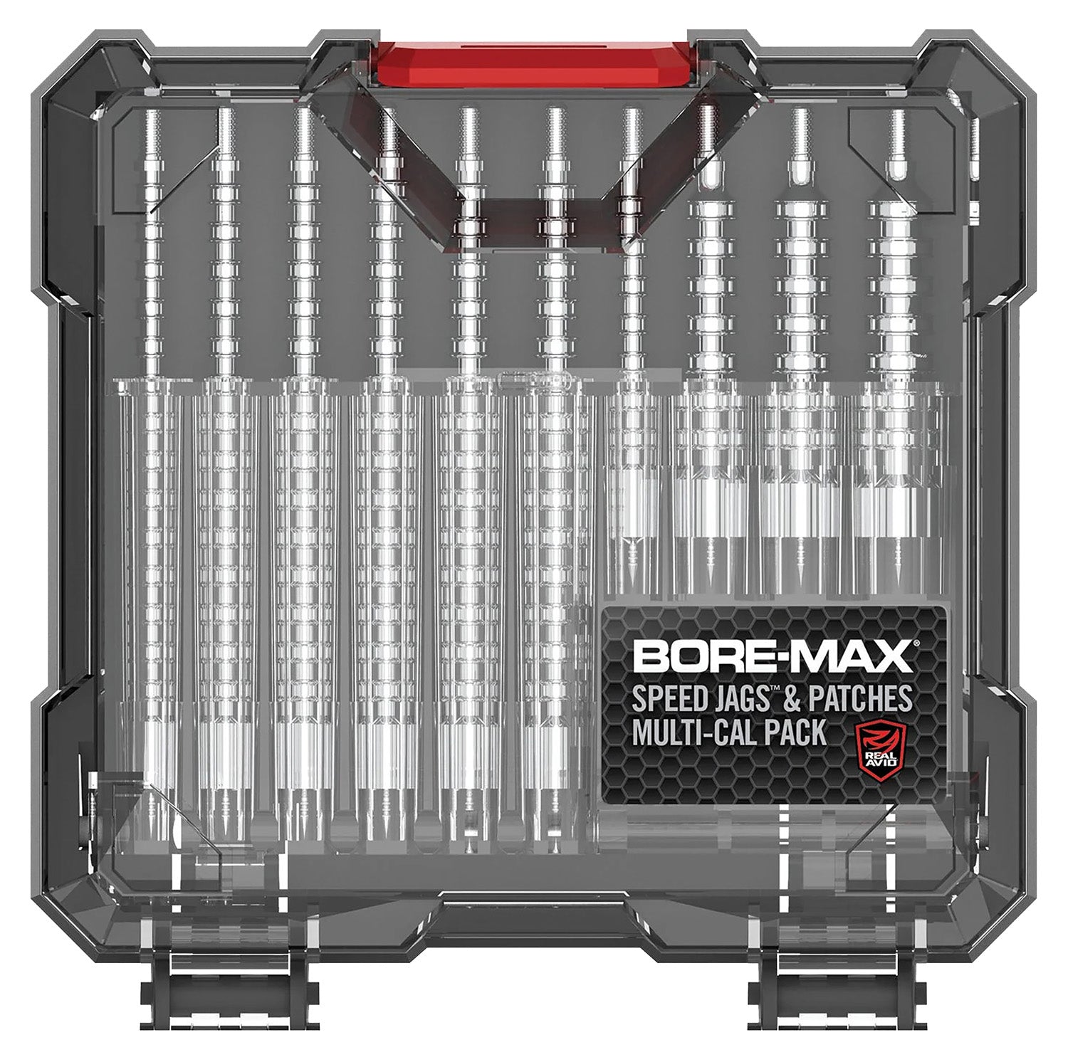 Real Avid Bore-Max Jag & Patch Cleaning Set Nickel-Plated Multi-Caliber 3 Patch Sizes