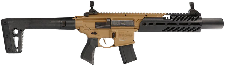 Sig Sauer MCX Rattler Canebrake .177 CO2 Air Rifle 30rd FDE Flat Trigger Flip-Up Sights
