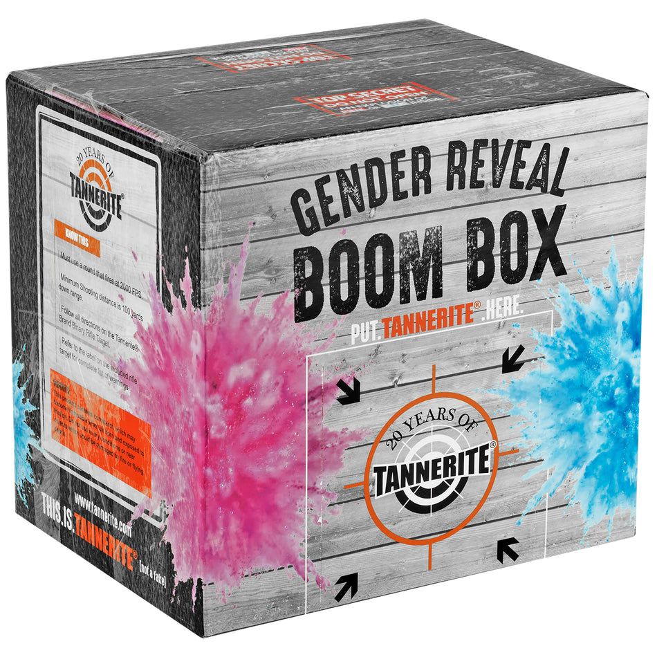 Tannerite Gender Reveal Boom Box Blue – 1 lb Binary Target Including 10 lbs Colored Powder