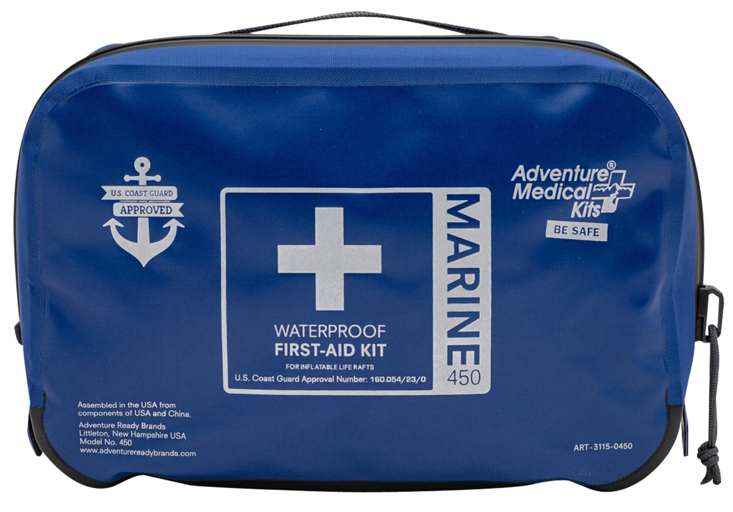 AMK Marine 450 First Aid Kit for Coastal Vessels - Waterproof Blue with Medical Guide