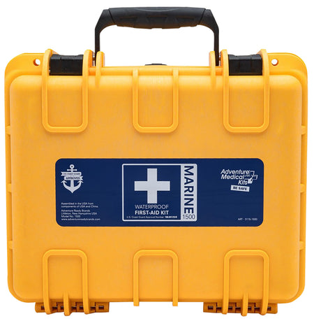 AMK Marine 600 Yellow Waterproof First Aid Kit for Sailboats and Fishing Vessels