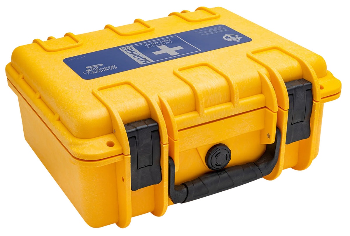 AMK Marine 1500 Yellow Waterproof First Aid Kit for Extended Offshore Trips