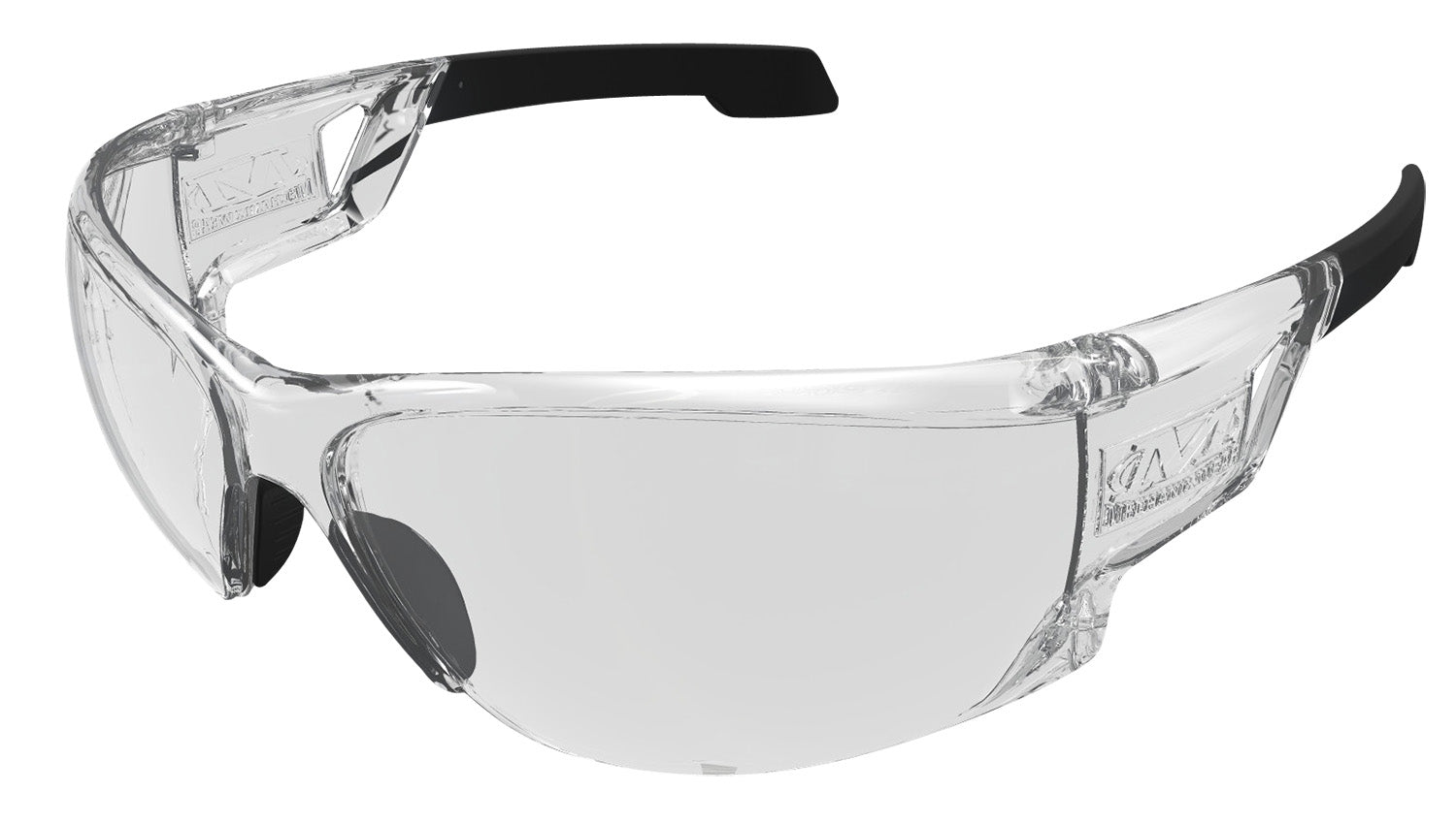 Mechanix Wear Type-N OSFA Safety Glasses Anti-Scratch Clear Lens Black Frameless