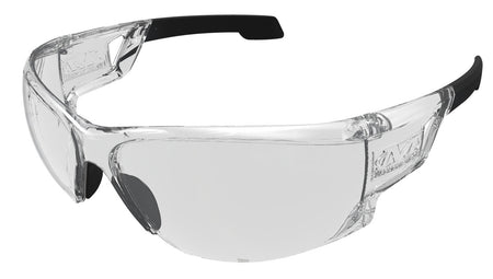 Mechanix Wear Type-N OSFA Safety Glasses Anti-Scratch Clear Lens Black Frameless