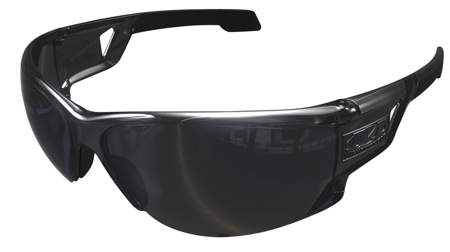 Mechanix Wear Type-N OSFA Safety Glasses Anti-Scratch Smoke Lens Black Frameless