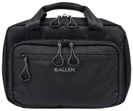 Allen 3639 Black Double Pistol Bag Nylon with Lockable Nesting Zippers Holds 2 Handguns & 7 Magazines