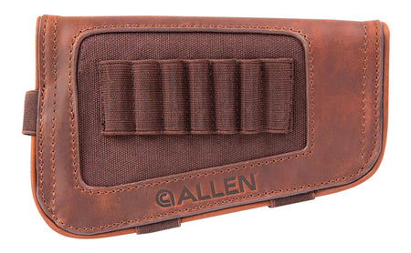 Allen 8517 New Castle Buttstock Leather Cartridge Carrier Brown 7-Round Rifle