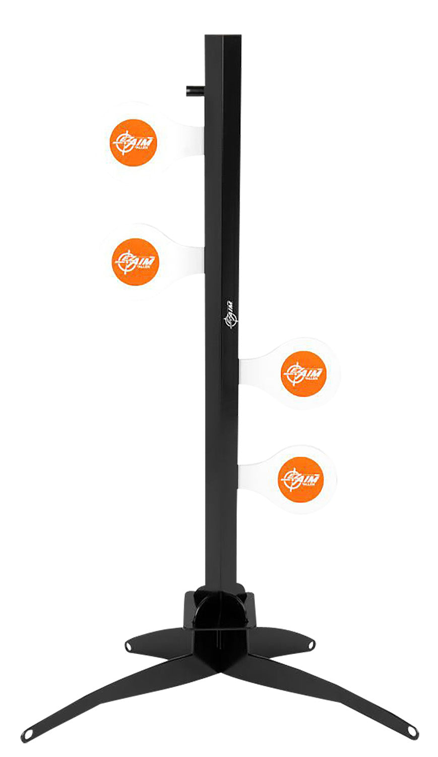 EZ-Aim Rimfire Dueling Tree Steel Standing Target with 4 Paddles, Orange/White