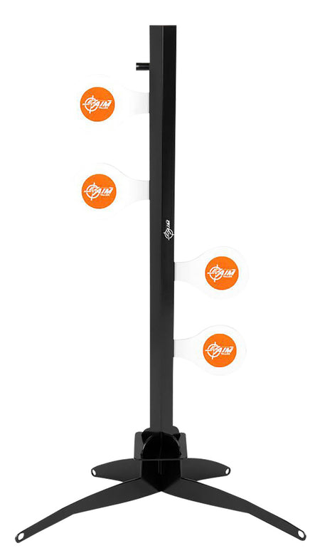 EZ-Aim Rimfire Dueling Tree Steel Standing Target with 4 Paddles, Orange/White