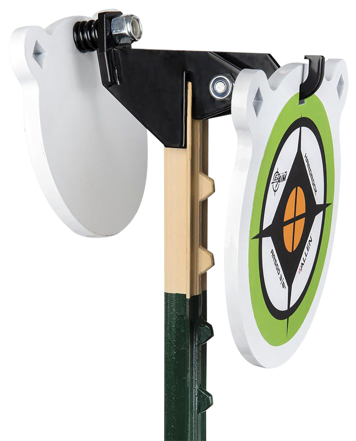 EZ-Aim Fence Topper Gong Hook & Spring, 7" Black/Brown Steel, Quick Setup