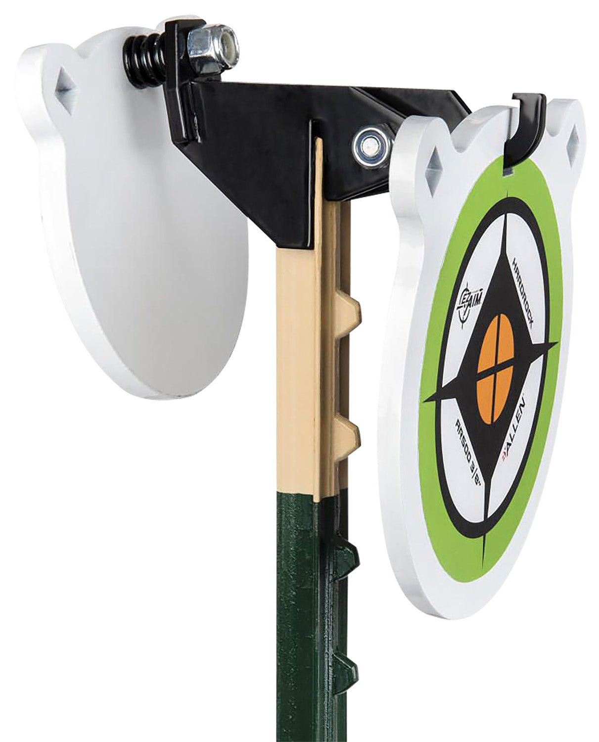 EZ-Aim Fence Topper Gong Hook & Spring, 7" Black/Brown Steel, Quick Setup