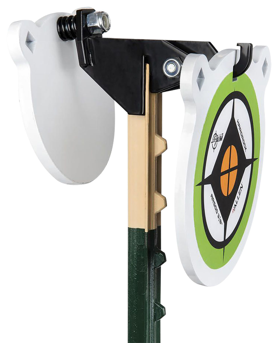 EZ-Aim Fence Topper Gong Hook & Spring, 7" Black/Brown Steel, Quick Setup
