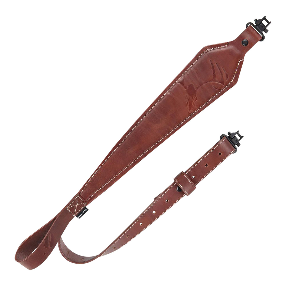 Heritage 8510 Deer Deboss Brown Leather Adjustable Rifle Sling 28"-35"