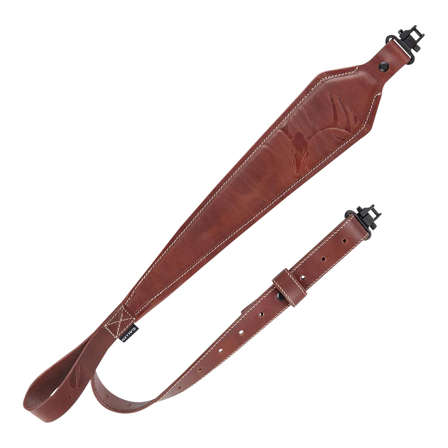 Heritage 8510 Deer Deboss Brown Leather Adjustable Rifle Sling 28"-35"