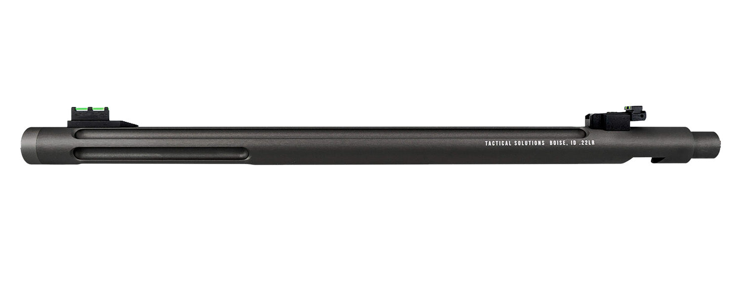 Tactical Solutions 1022OSMB 22 LR Open Sight Barrel 16.50" Threaded Matte Black Fiber Optic Ruger 10/22 Compatible