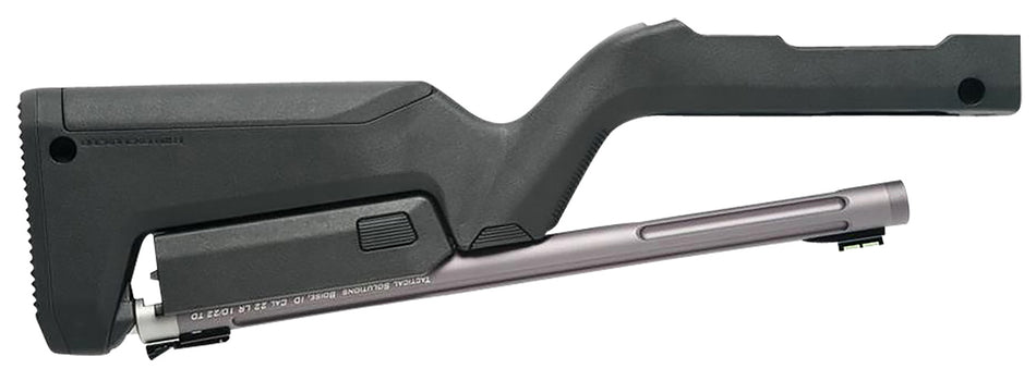 Tactical Solutions TDCGMGBBLK 22 LR Takedown Barrel & Stock Combo 16.50" Gunmetal Gray Fluted Threaded Fiber Optic Sight Magpul Backpacker Stock Ruger 10/22 TD