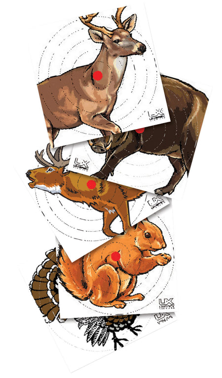 Umarex 2218076 Multi-Color Animal Paper Targets for Air Rifle 100 Per Pack