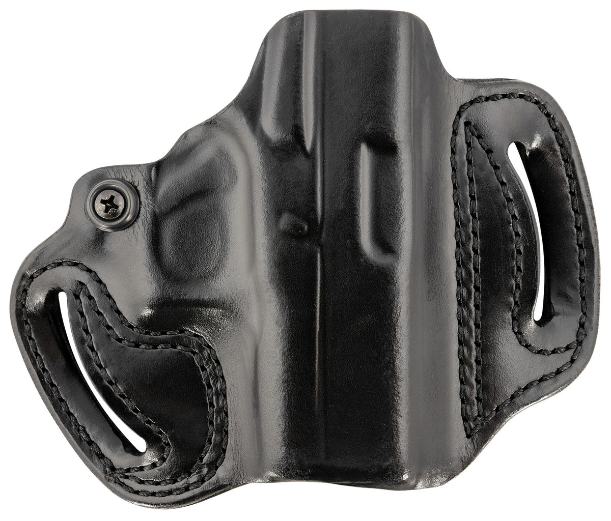 DeSantis Gunhide Mini Slide Black Leather OWB Belt Slide Exposed Muzzle Holster Glock 43/43X/48 RH