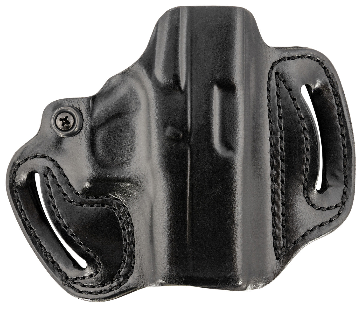 DeSantis Gunhide Mini Slide Black Leather OWB Belt Slide Exposed Muzzle Holster Glock 43/43X/48 RH